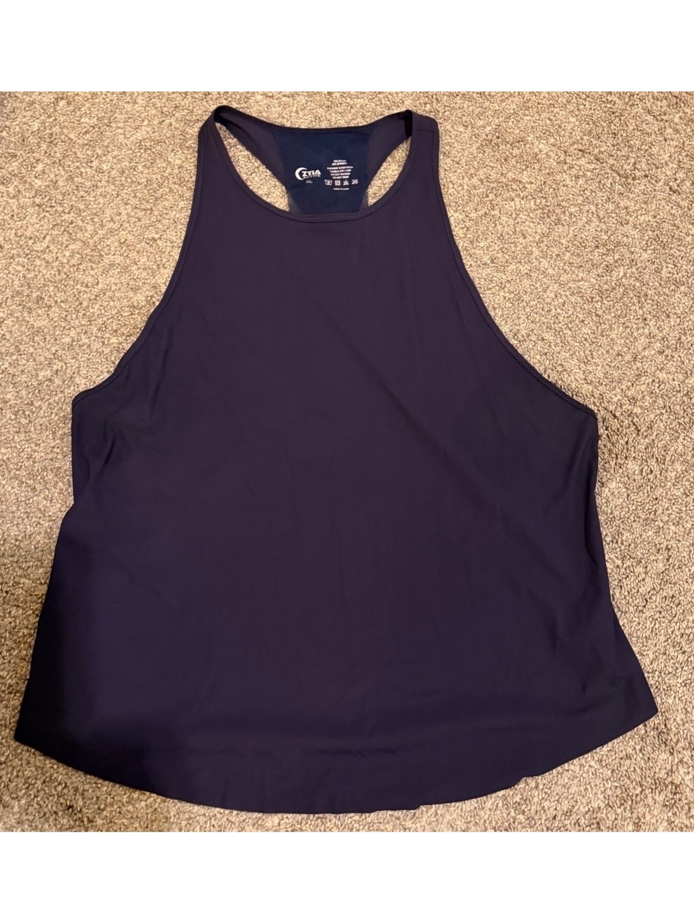 Zyia Active Women’s Dark Purple Racerback Workout Tank Top XL